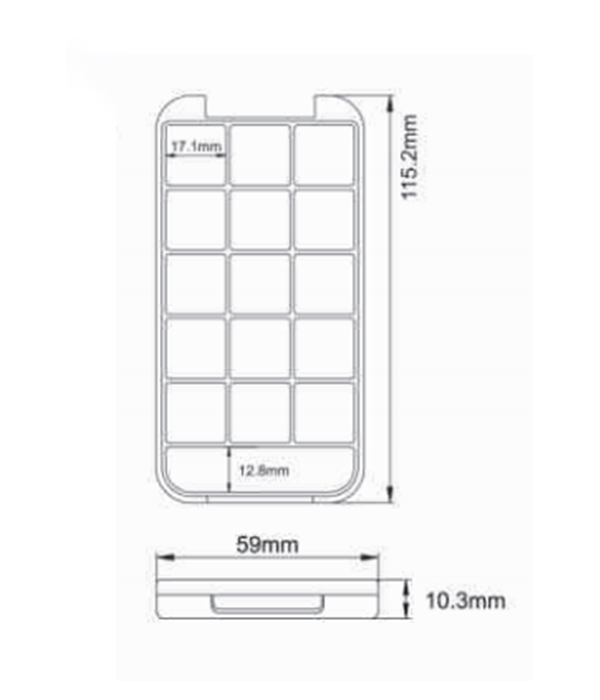 detail of HN3413-Boîte de poudre d'emballage de palette de fard à paupières de marque privée