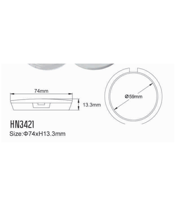 detail of HN3421-Boîte de poudre de palette cosmétique compacte