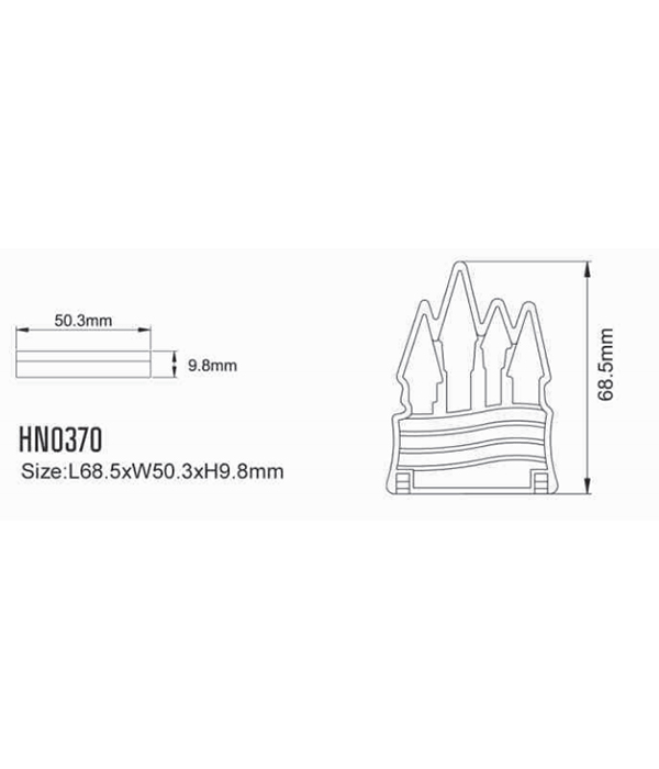 detail of HN0370-Boîte à poudre en forme transparente