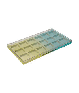 HN3437-18-Boîte de poudre de palette de fard à paupières vide magnétique