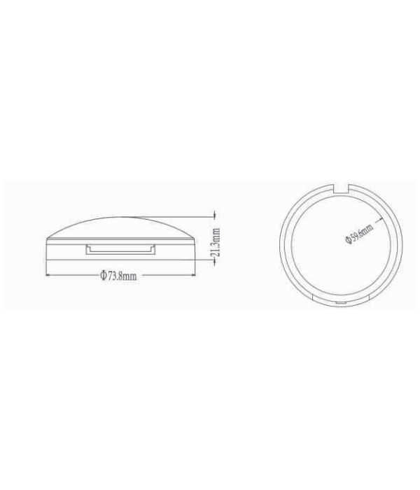 detail of HN3439-Boîte de poudre de conteneur de fard à joues vide noir rond